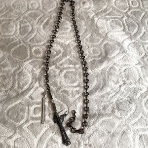 Chain belt dark silver